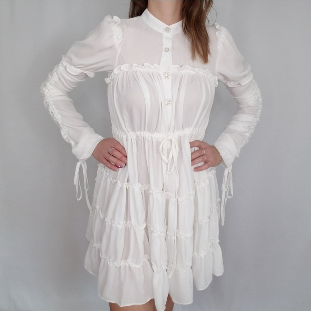 Ina white babydoll dress - Picture 6 of 8